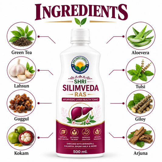 Shri Silimveda Ras 500 ml | Ayurvedic Liver Wellness & Digestion Support Tonic