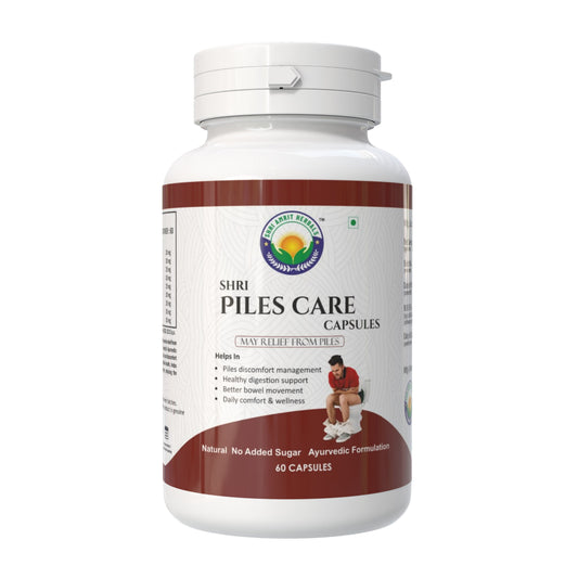 SHRI PILES CARE CAPSULES 60 Capsules | Digestive & Bowel Wellness