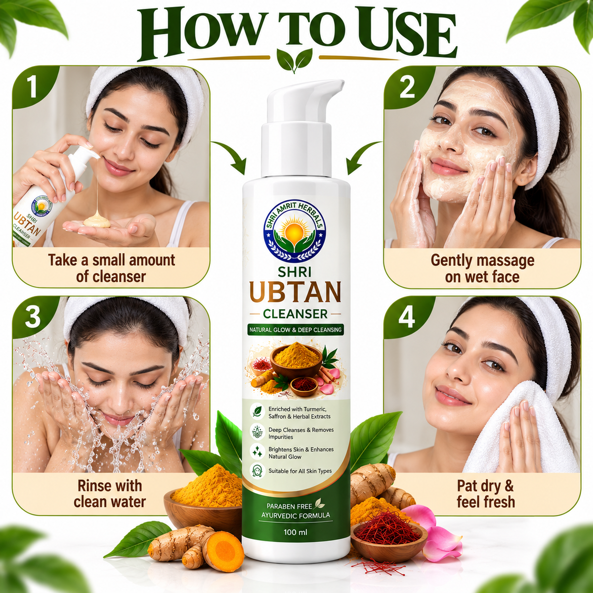 Shri Ubtan Cleanser 100 ml | Natural Glow & Deep Cleansing