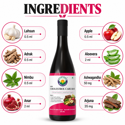 SHRI CHOLESTROL CARE RAS 500 ML | Heart & Cholesterol Wellness Support
