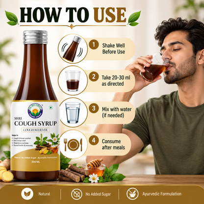 SHRI COUGH SYRUP 200 ML | Cough & Throat Comfort Support