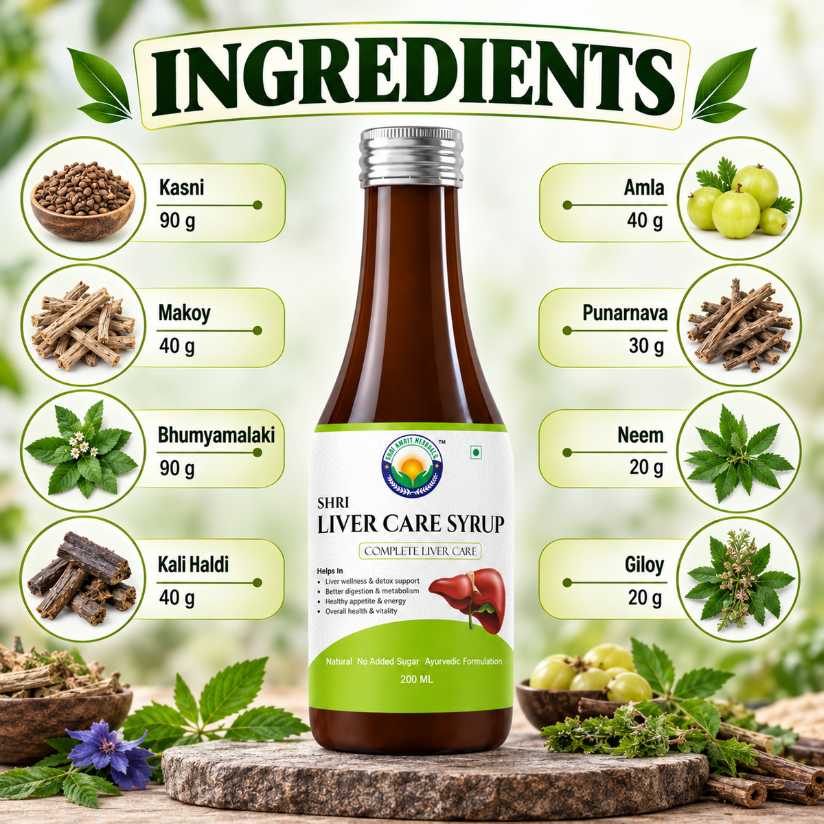 SHRI LIVER CARE SYRUP 200 ML | Liver Wellness & Digestive Support