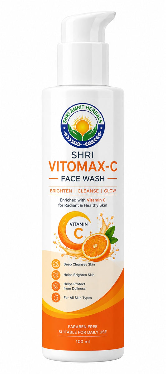 Shri Vitomax-C Face Wash 100 ml | Vitamin C Brightening & Skin Cleansing
