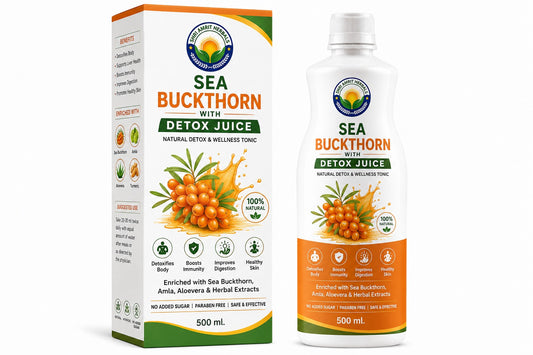 Shri Sea Buckthorn with Detox Juice 500 ml | Natural Detox & Wellness Tonic