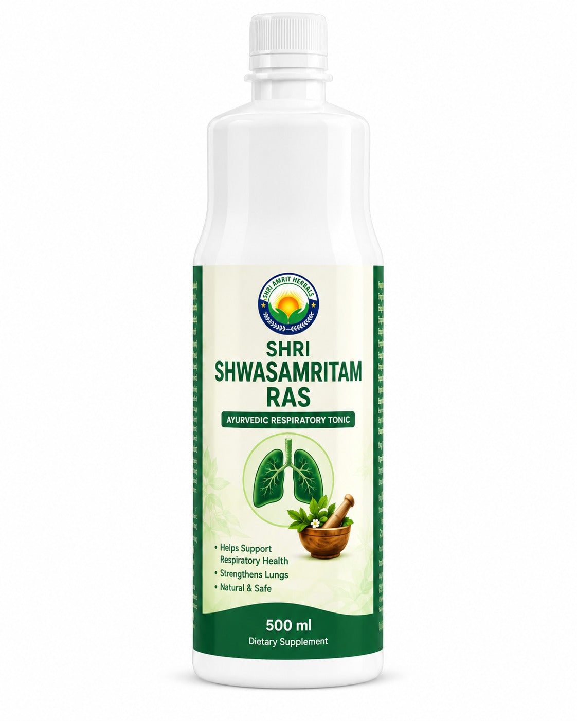 Shri Shwasamritam Ras 500 ml | Ayurvedic Respiratory Tonic | Shri Amrit Herbals