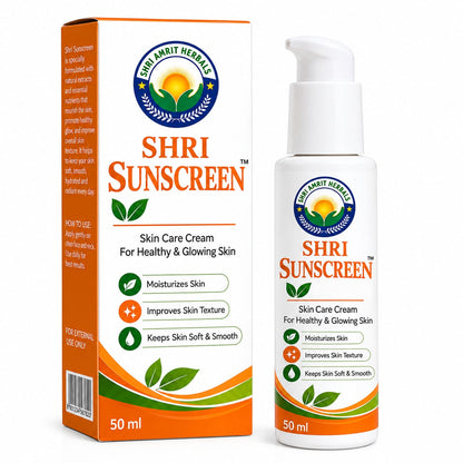 Shri Sunscreen Skin Care Cream for Healthy & Glowing Skin – 50 ml | Shri Amrit Herbals