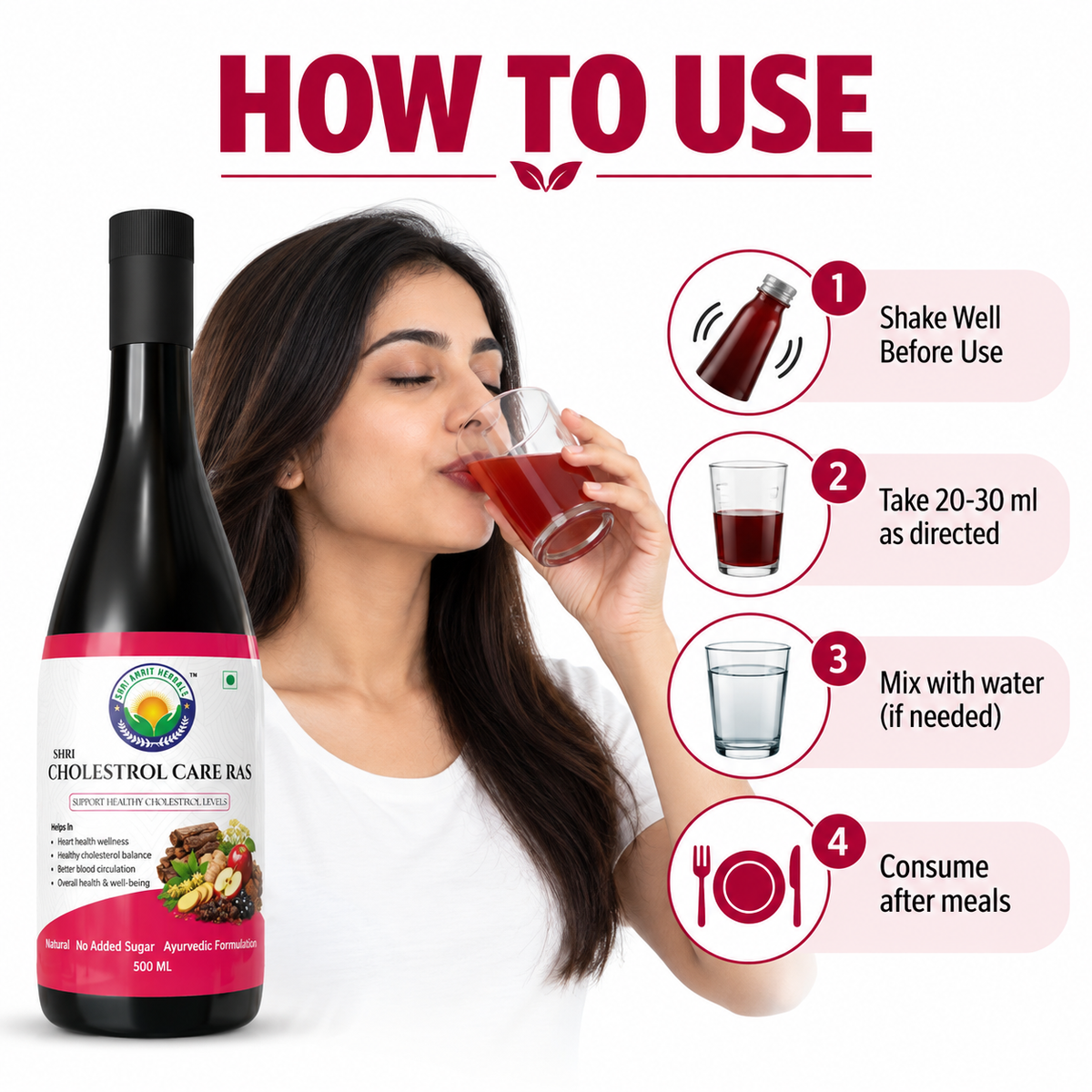 SHRI CHOLESTROL CARE RAS 500 ML | Heart & Cholesterol Wellness Support