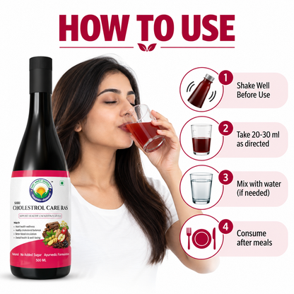 SHRI CHOLESTROL CARE RAS 500 ML | Heart & Cholesterol Wellness Support