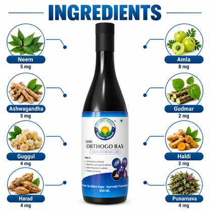 SHRI ORTHOGO RAS 500 ML | Joint, Bone & Muscle Wellness