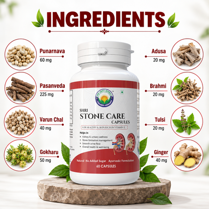 SHRI STONE CARE CAPSULES 60 Capsules | Kidney & Urinary Wellness