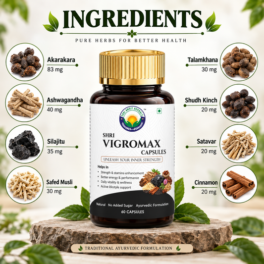 SHRI VIGROMAX CAPSULES 60 Capsules | Strength, Stamina & Vitality Support